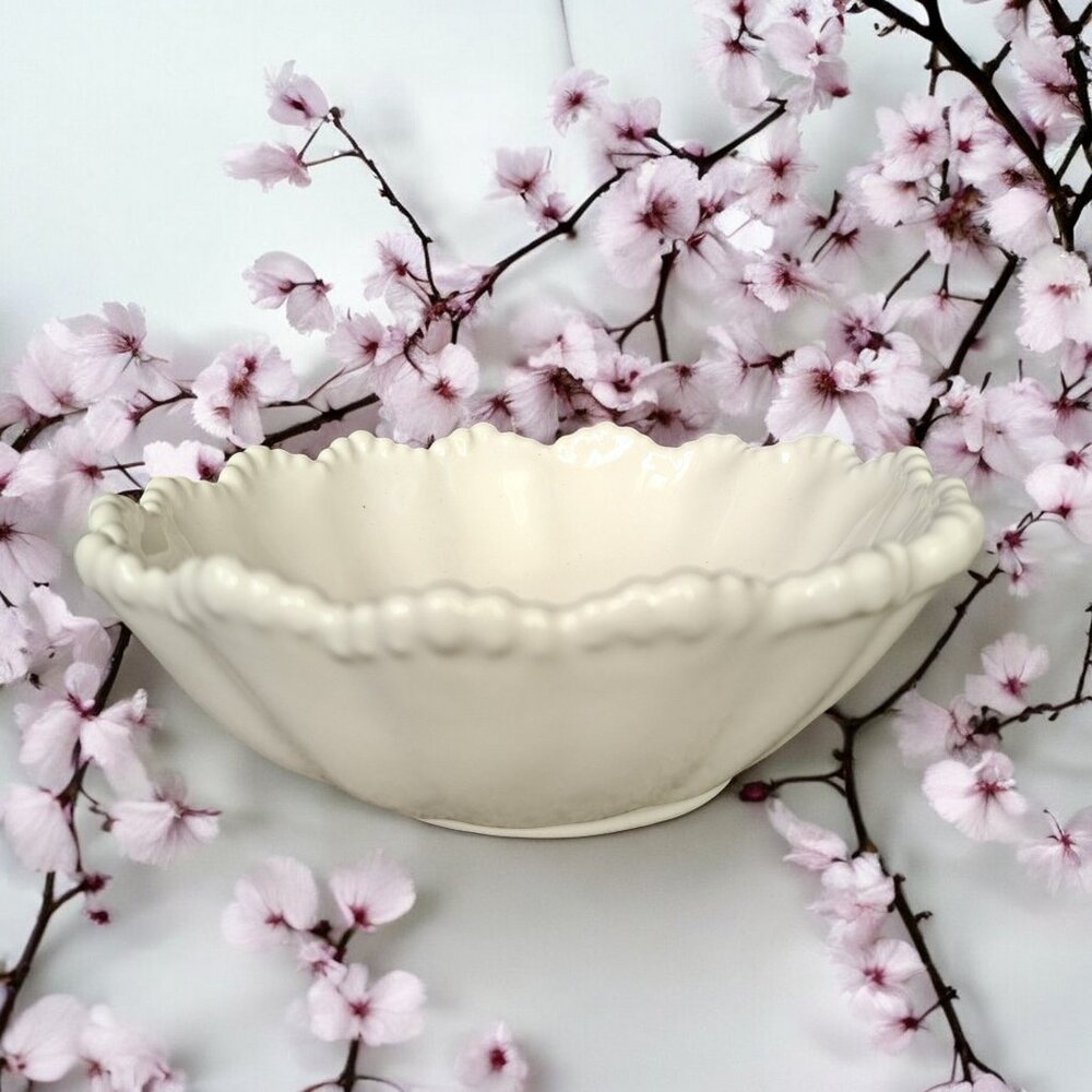 One Baubles by Mariposa Michael Updike Cream Ceramic Soup Cereal Bowl